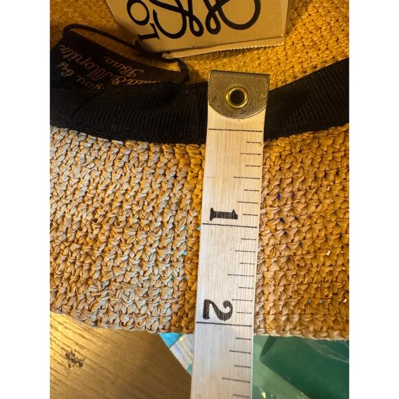 LOEWE Raffia Bucket Hat Anagram Logo Natural Straw Made in Spain Size 57 - S main image 10
